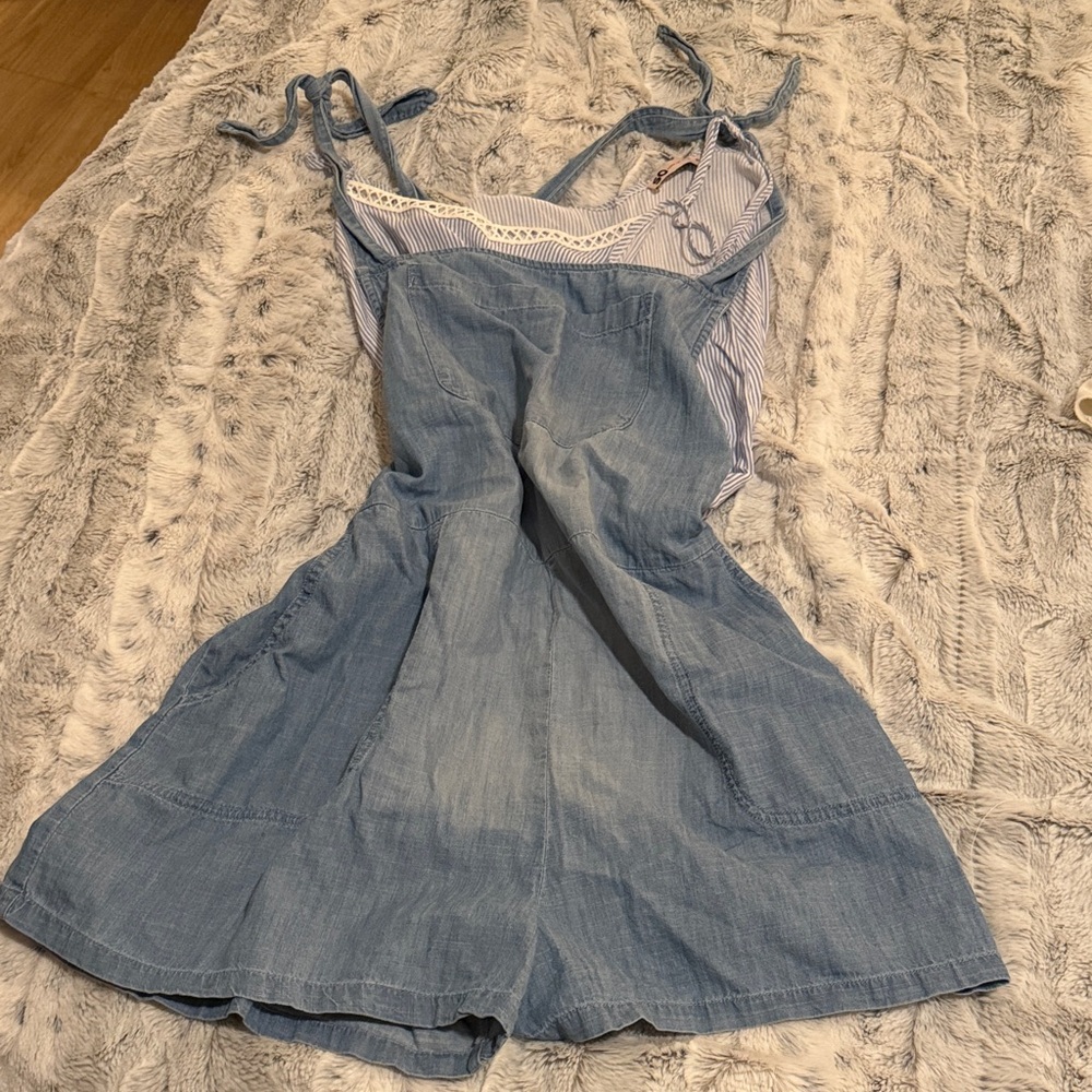 Blue Denim Romper